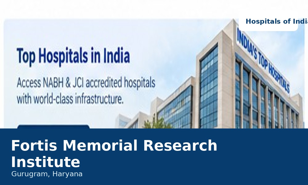 Fortis Memorial Research Institute hospital visual